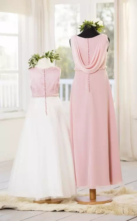 Junior Bridesmaid Dress And Matching Flower girl Dress