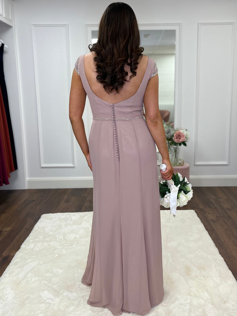 “Farrah” Bridesmaid Dress In Cameo