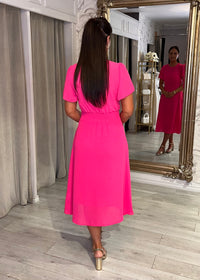 "Martina" Dress In Fuchsia