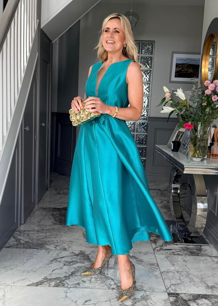 "Jenna" Dress In Teal