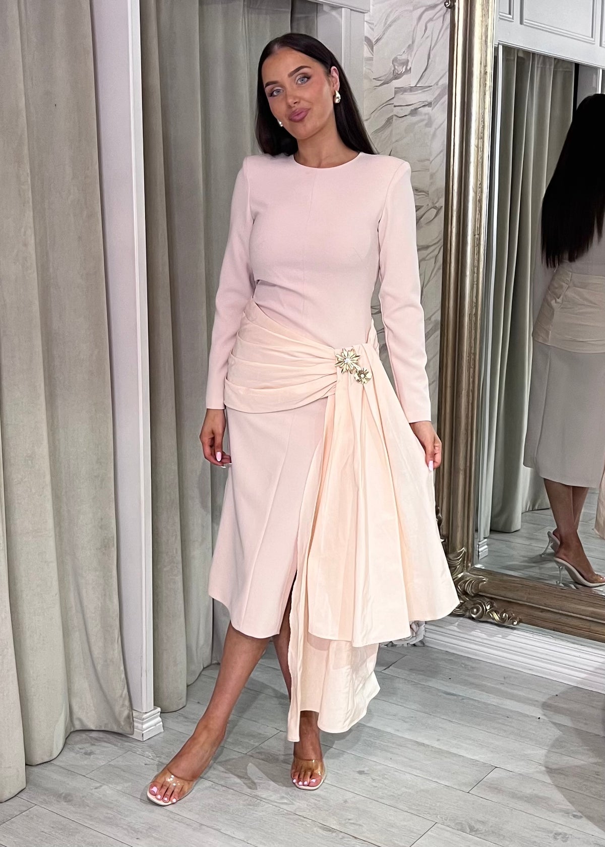 “Camilla” Dress in Blush