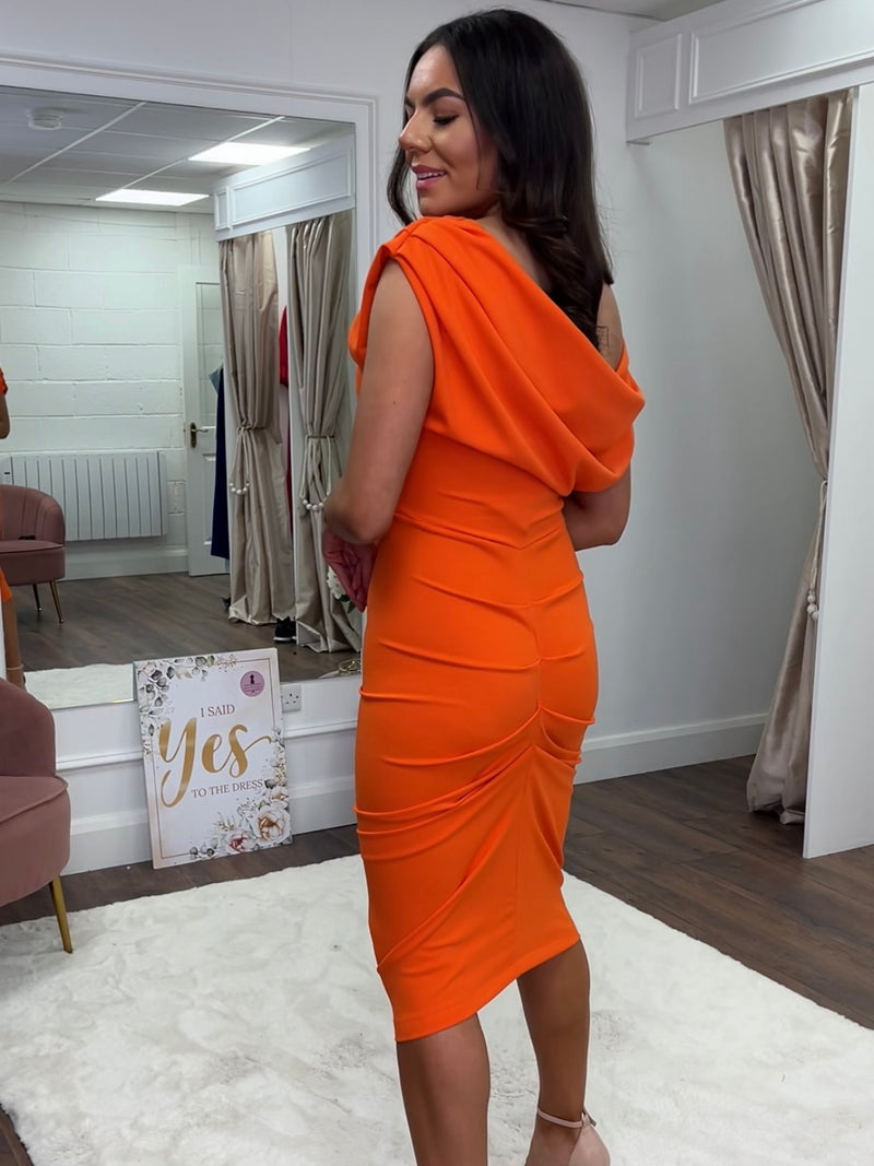 "Janus" Dress In Orange