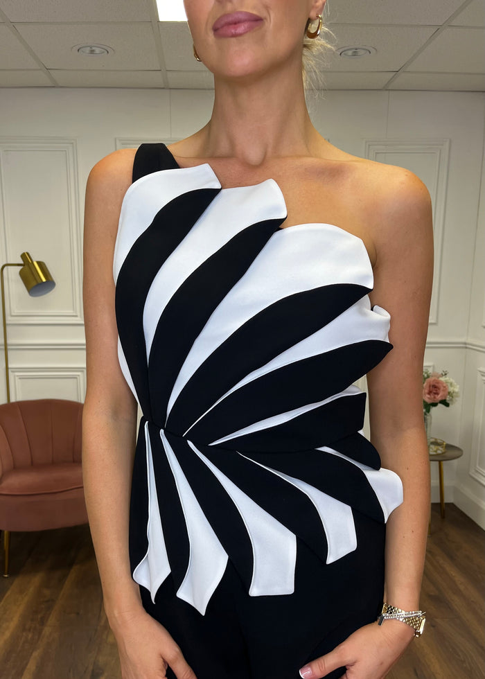 “Heather” Jumpsuit in Monochrome