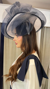 “Portia” In Navy & Cream.