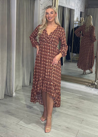 “Jasper” Dress In Rustic Print