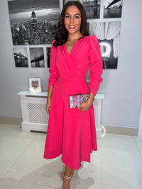 “Stacey” Wrap Dress In Pink
