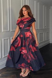 “Betty” Dress In Black Floral
