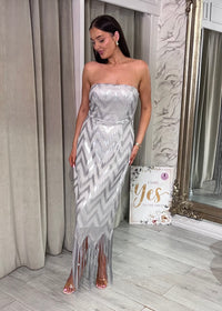 “Madison” Dress In Silver