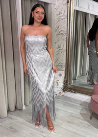 “Madison” Dress In Silver