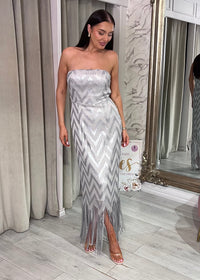 “Madison” Dress In Silver