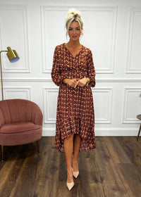 “Jasper” Dress In Rustic Print