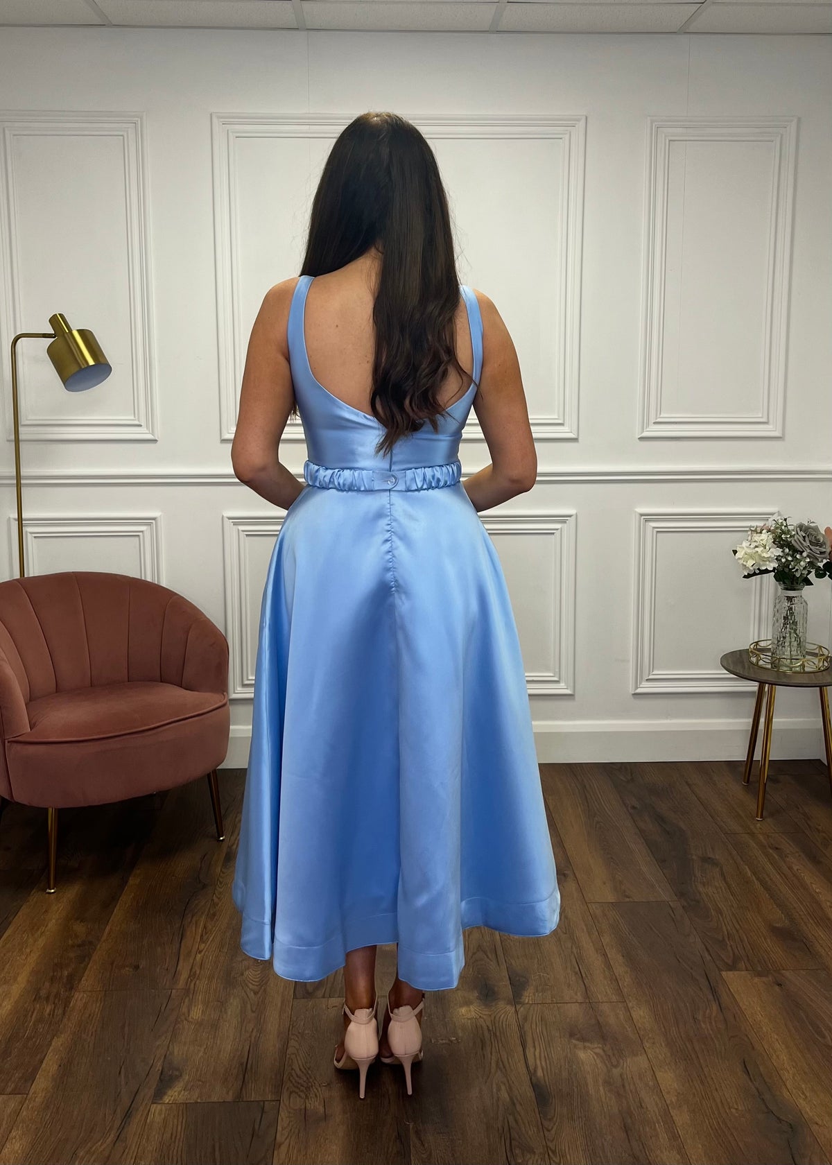 “Aria” Dress In Powder Blue