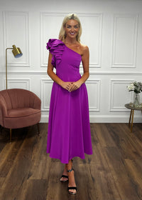 “Penelope” Dress In Magenta