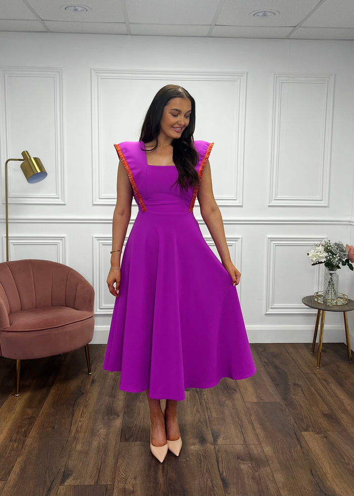 “Kelsie” Dress In Magenta