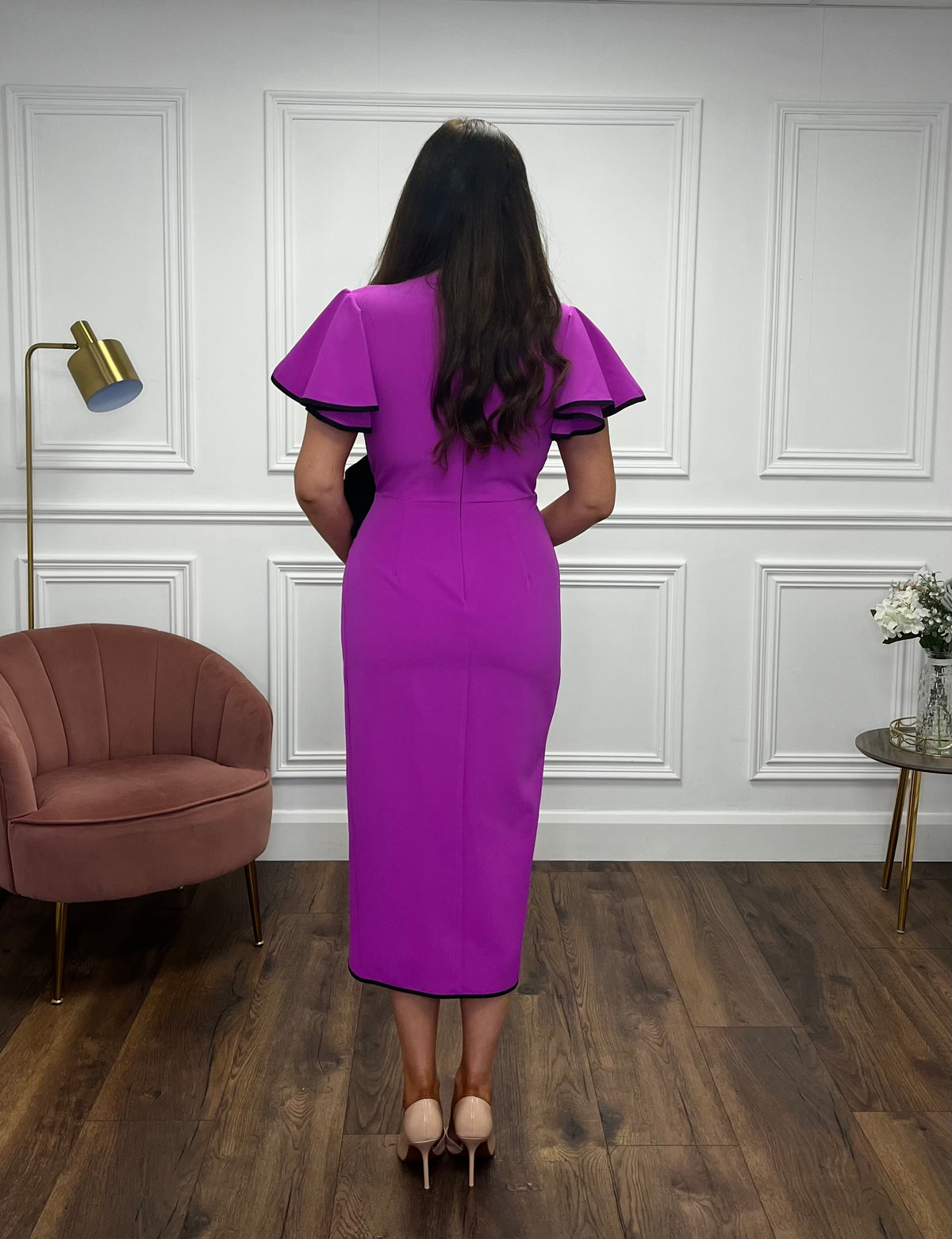 “Larissa” Dress In Magenta