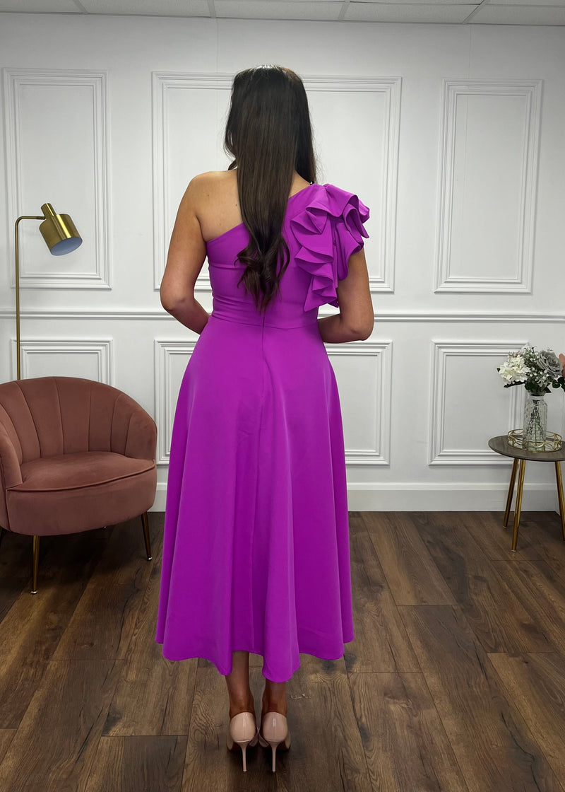 “Penelope” Dress In Magenta