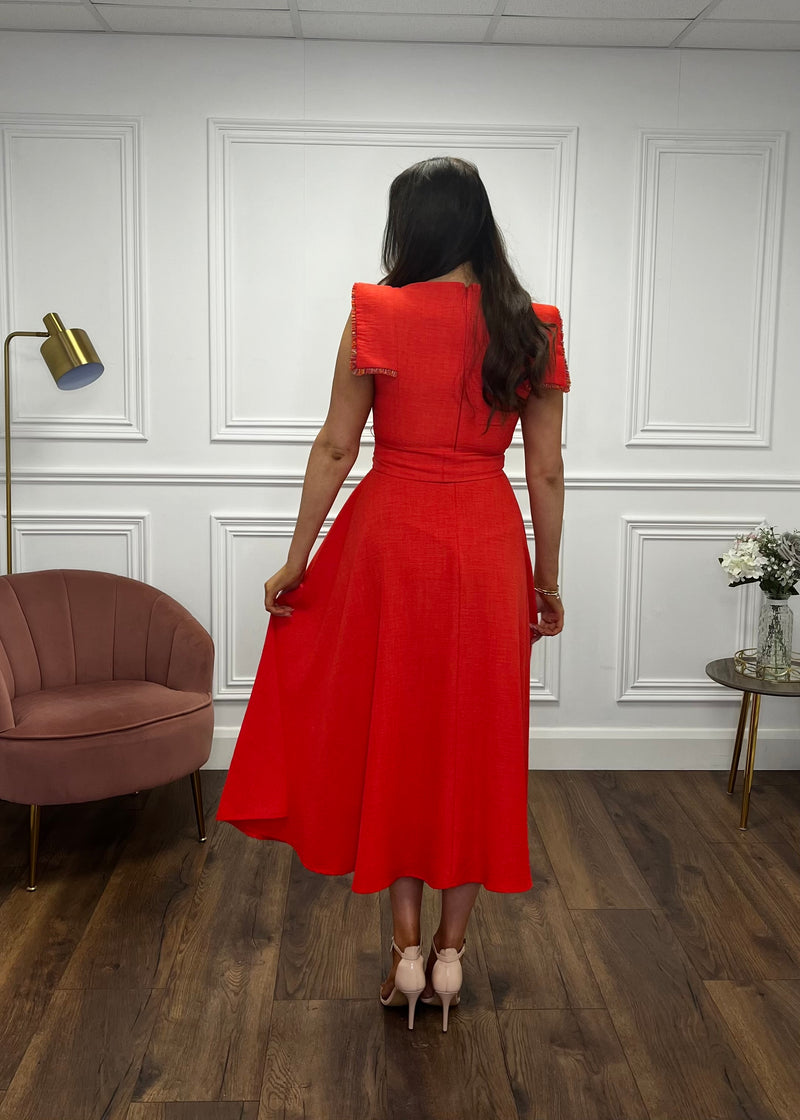 “Helena” Dress In Red