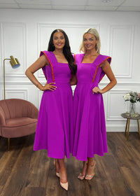 “Kelsie” Dress In Magenta