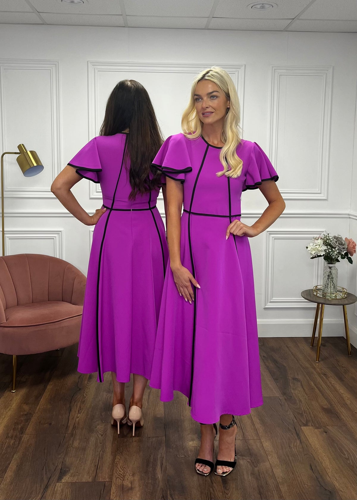 “Nessa” Dress is Magenta
