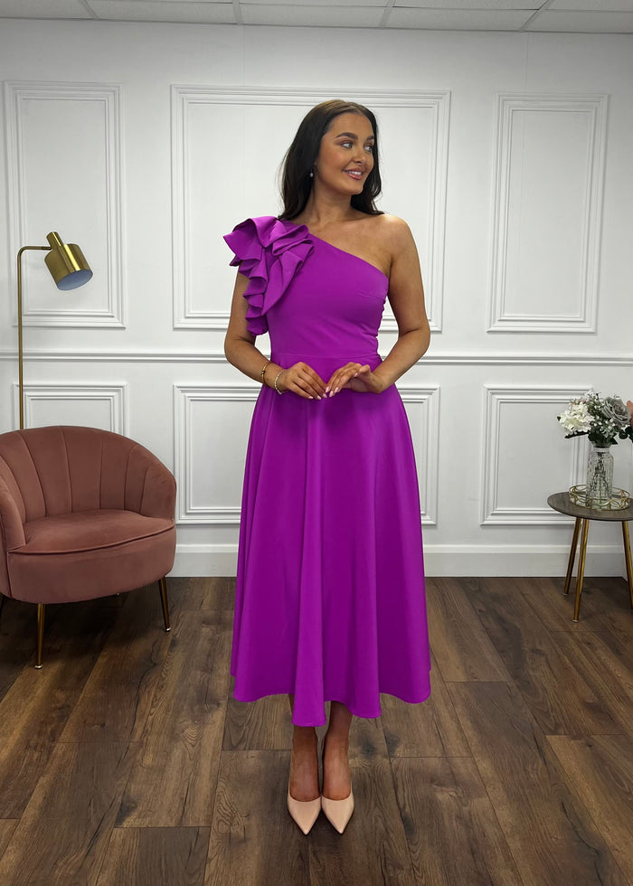 “Penelope” Dress In Magenta