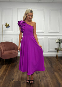“Penelope” Dress In Magenta