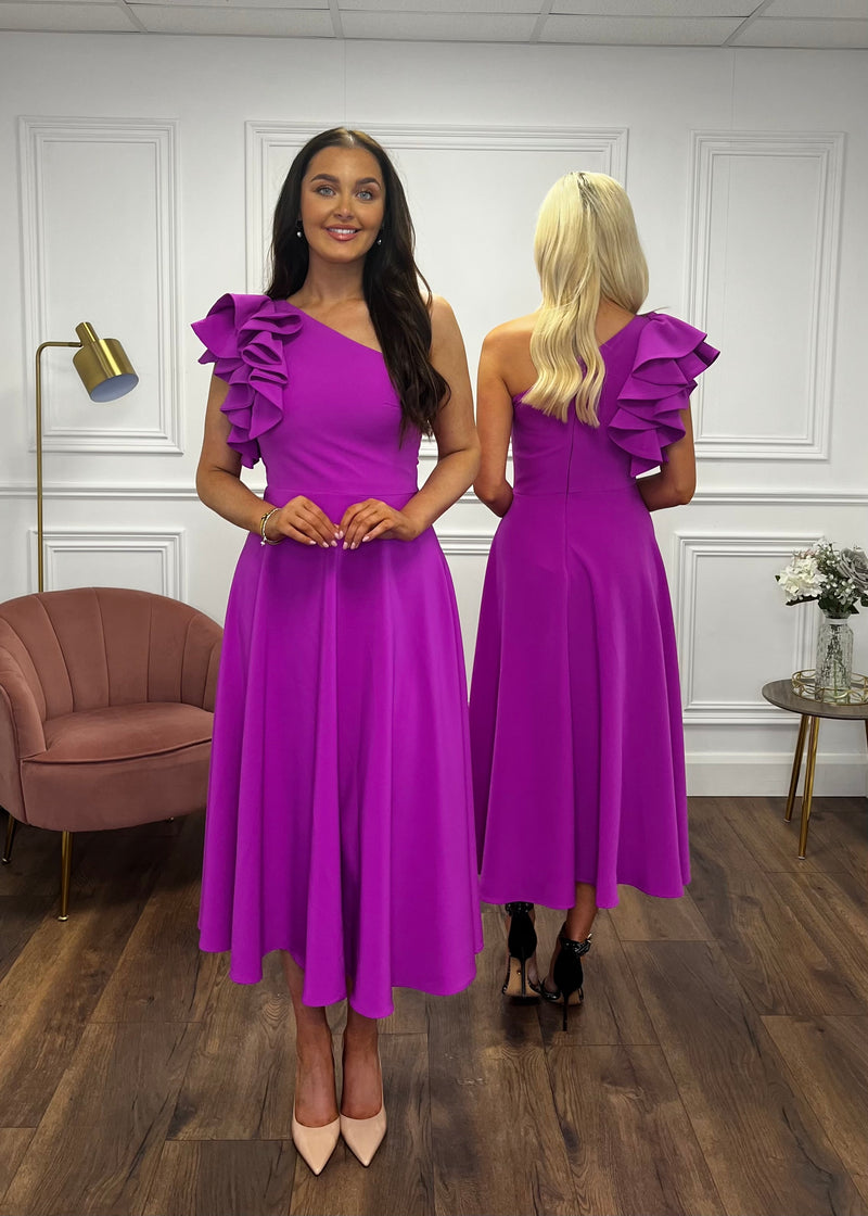 “Penelope” Dress In Magenta