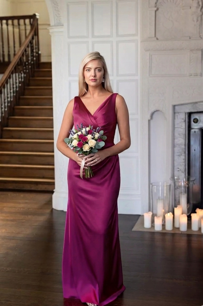 “cherry” Bridesmaid Dress