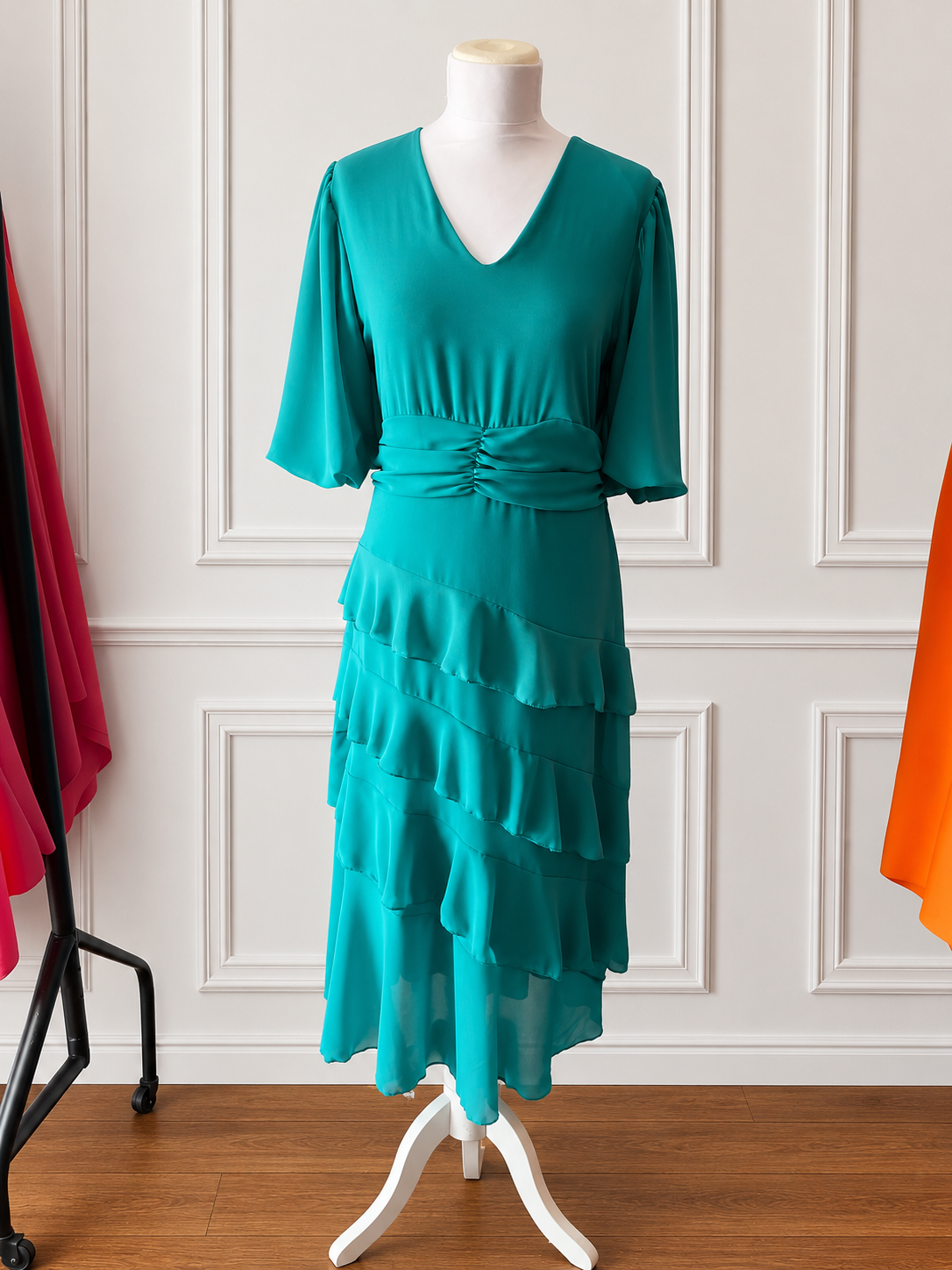 “Polly” Dress In Teal