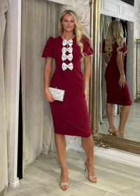 "Lipsy" Dress In Burgundy