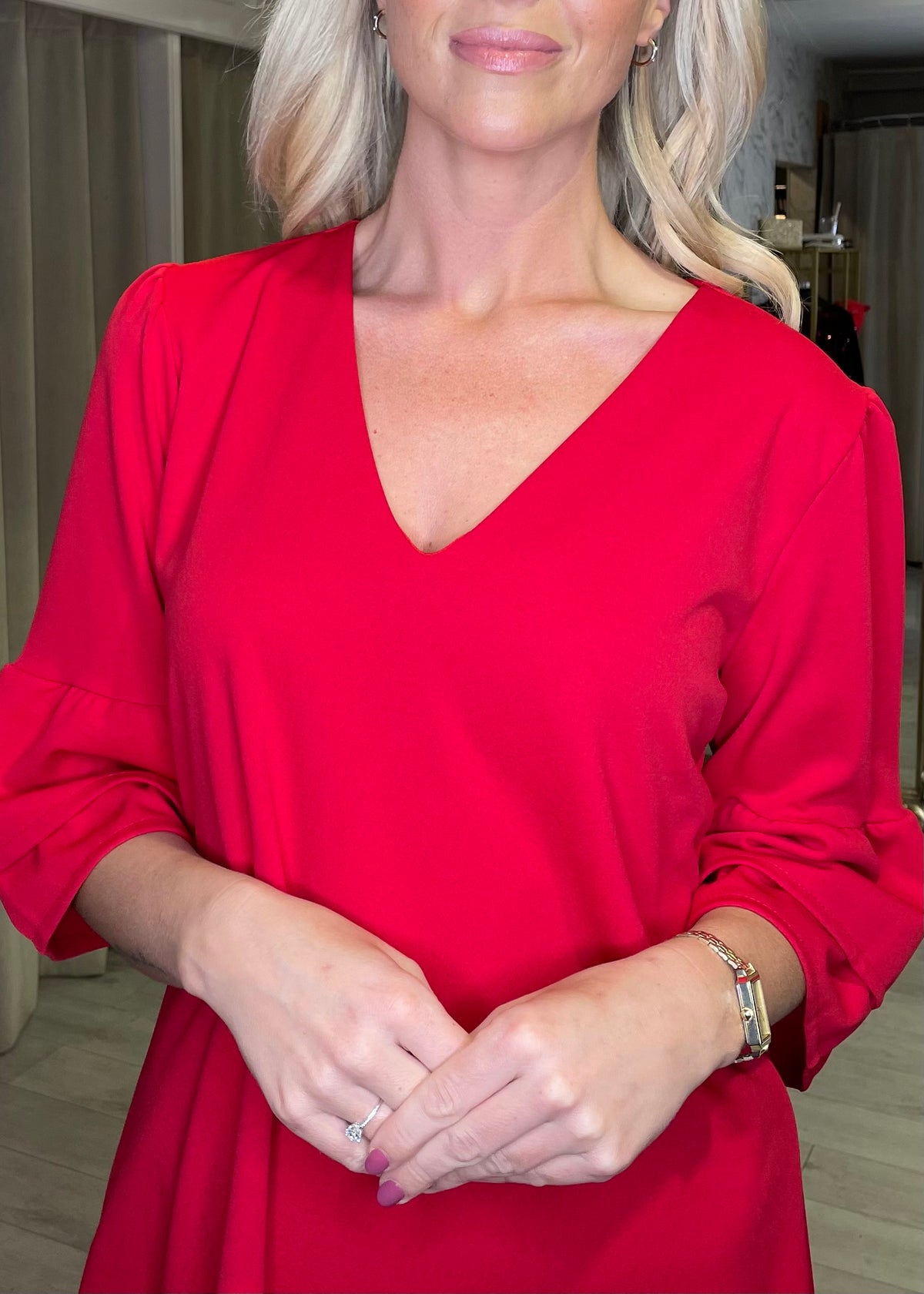 "Elliana" Dress In Red