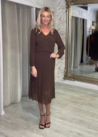 “Allison” Dress In Brown