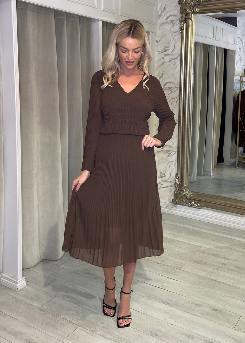 “Allison” Dress In Brown