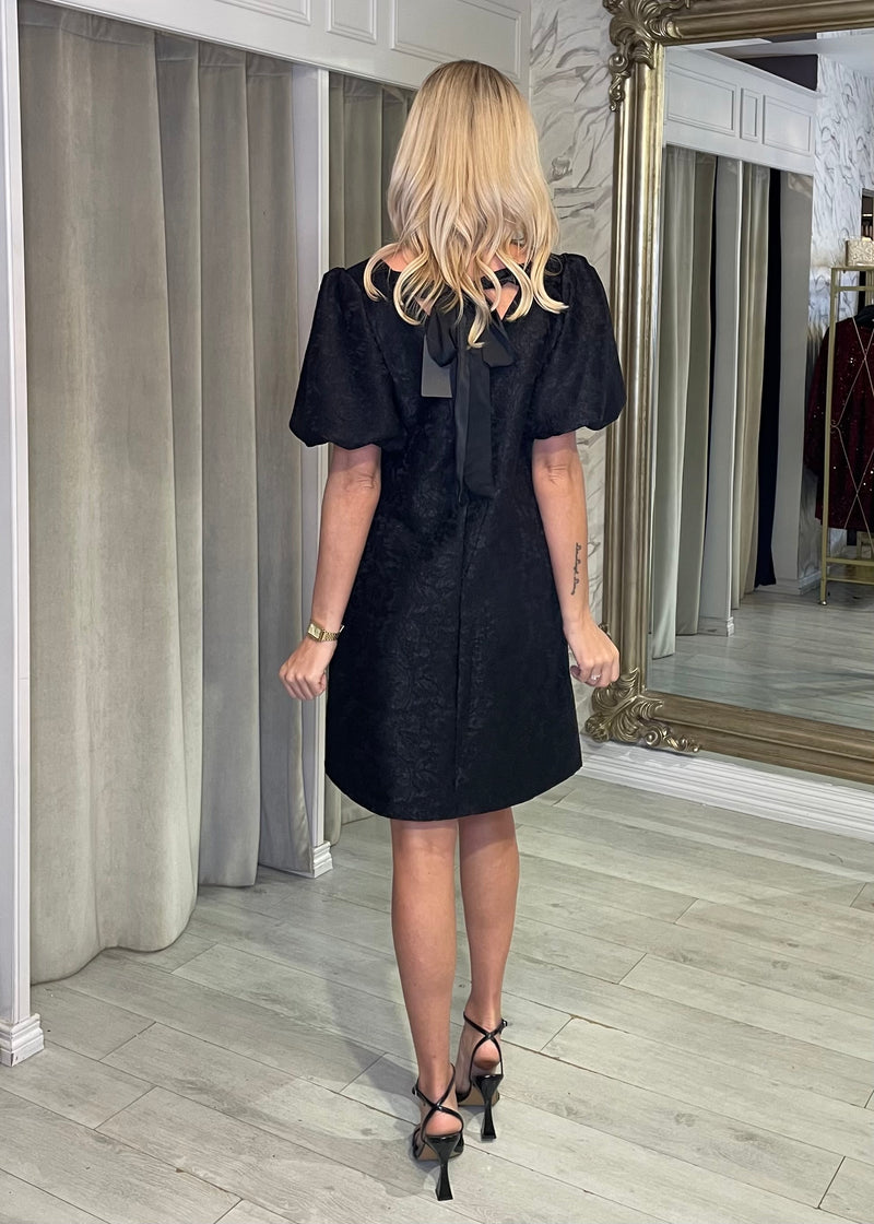 “Darla” Dress In Black Jacquard