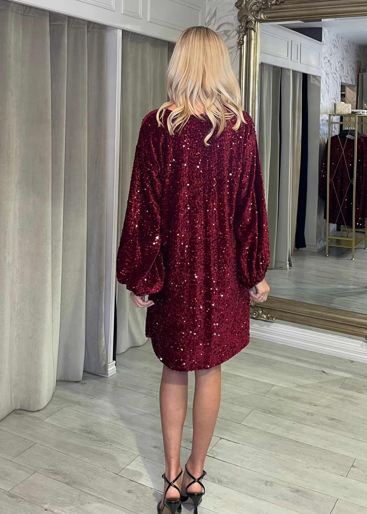 “Izzy” Dress In Burgundy