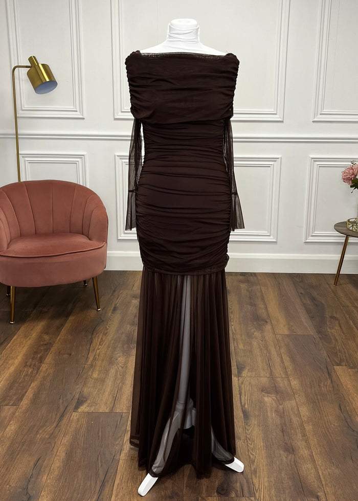 "Ayla" Dress In Brown