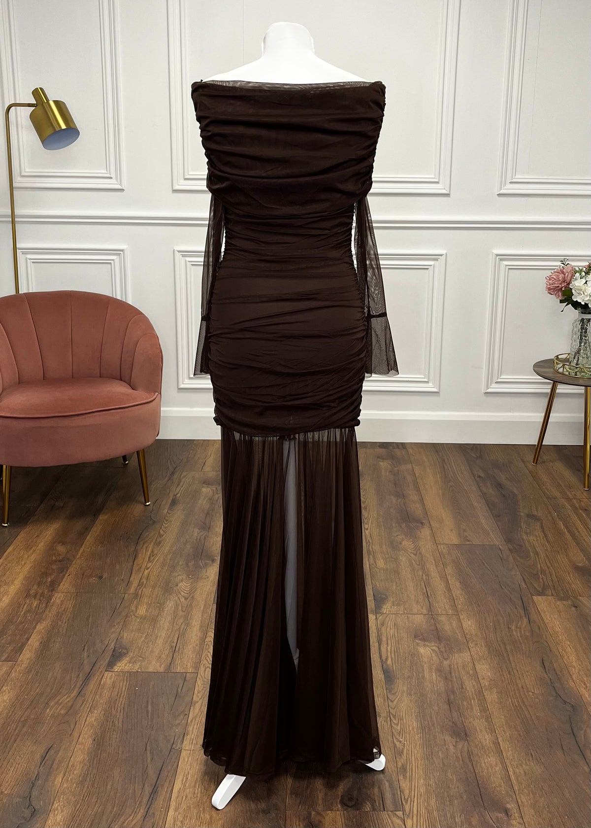 "Ayla" Dress In Brown