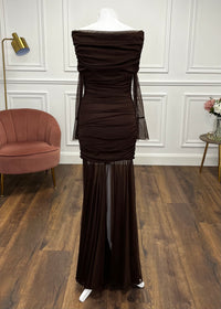 "Ayla" Dress In Brown
