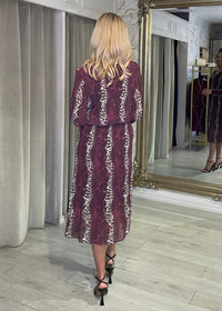 “Maggie” Dress In Mulberry Print
