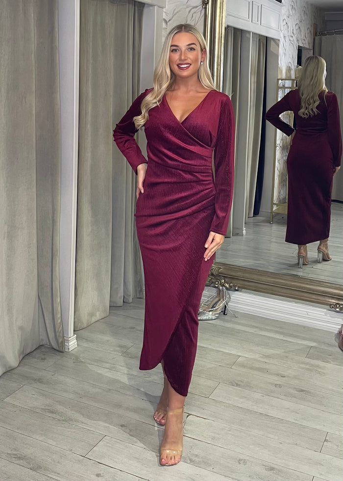 “Piper” Dress In Burgundy