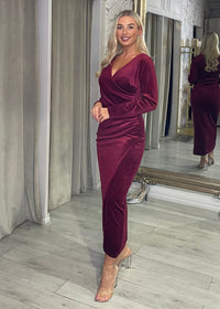 “Piper” Dress In Burgundy