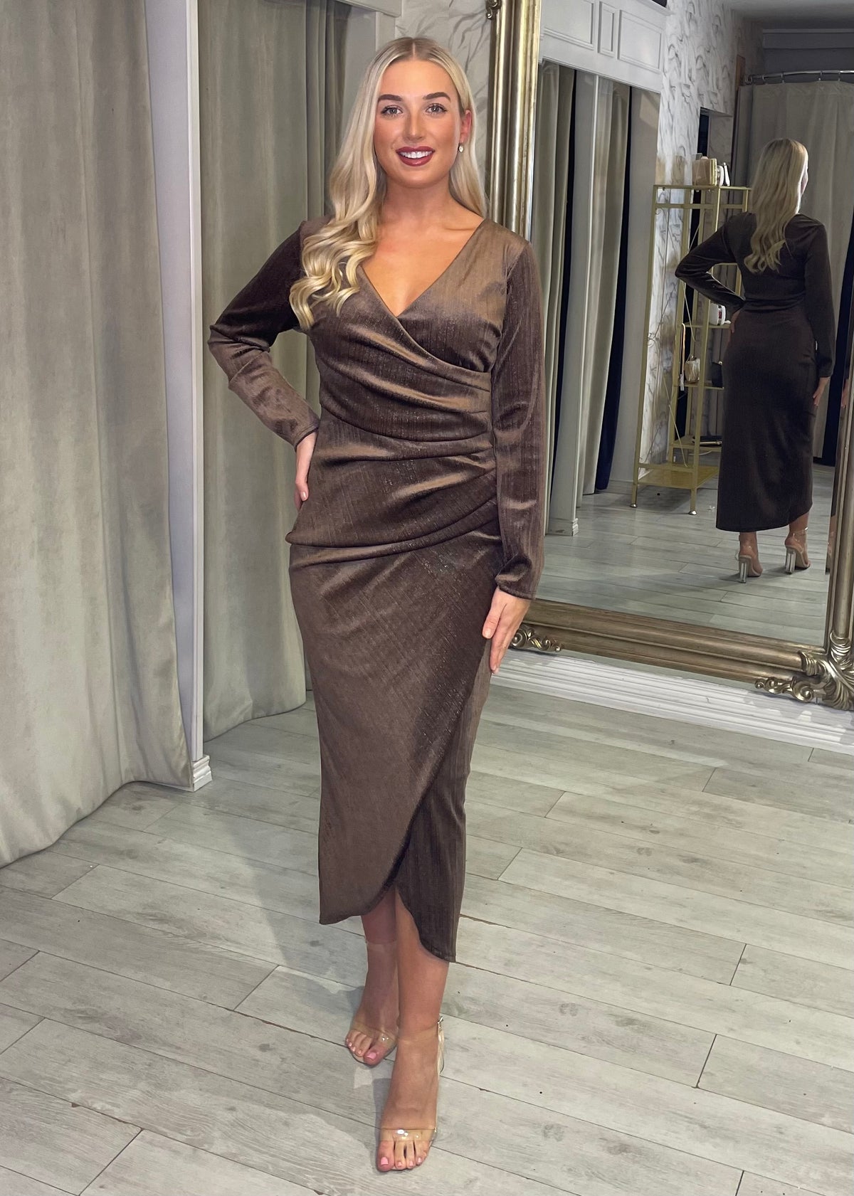 “Piper” Dress In Bronze