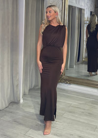 “Talia” Dress In Brown