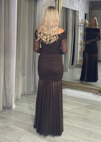 "Ayla" Dress In Brown