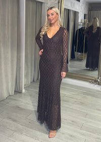 “Avery" Dress In Brown