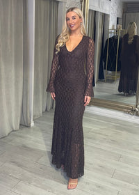 “Avery" Dress In Brown