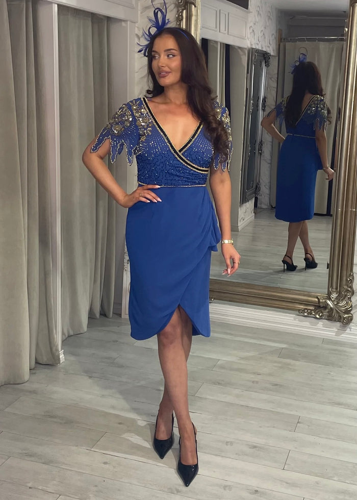 "Saffron" Dress In Blue