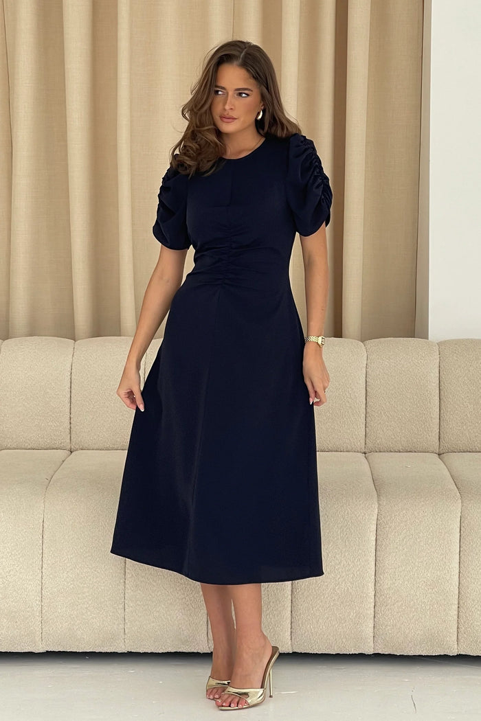 “Aileen” Dress In Navy