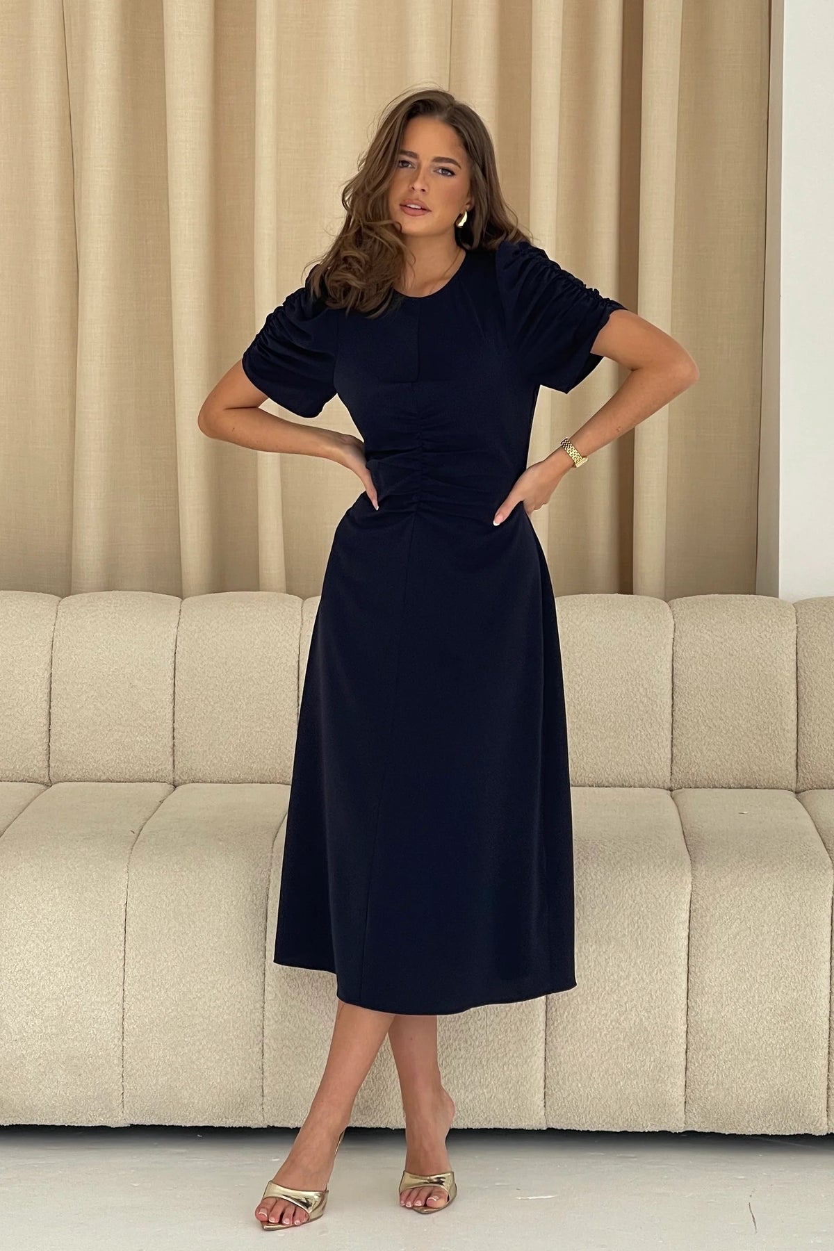 “Aileen” Dress In Navy