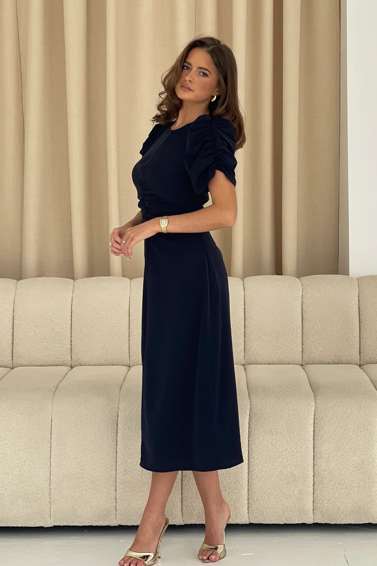 “Aileen” Dress In Navy