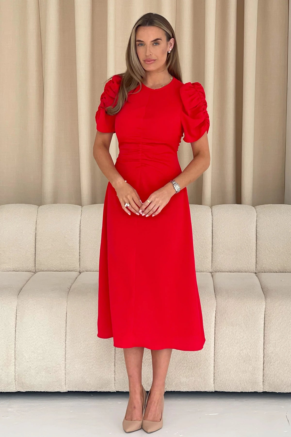 “Aileen” Dress In Red